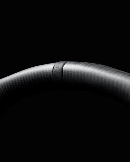 Sixth Element TESLA MODEL Y / MODEL 3 ALCANTARA FLAT BOTTOM VANTABLACK DRY CARBON STEERING WHEEL