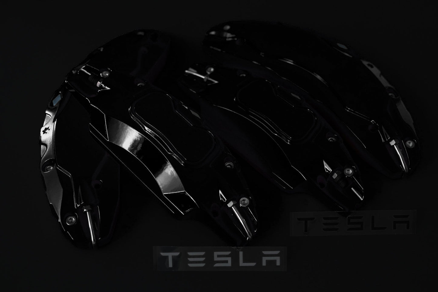 Tesla Model Y Brake Caliper Covers Aluminum Front & Rear Black 19-24 (4PCS)