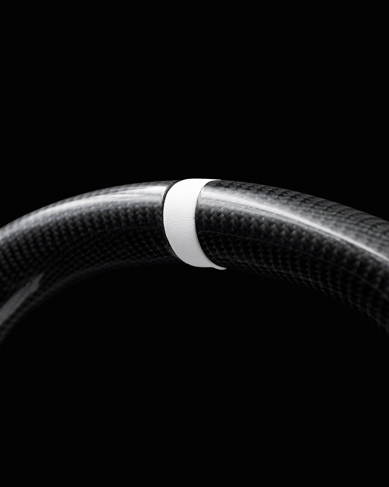TESLA MODEL 3 / Y PCH WHITE LEATHER GLOSS CARBON STEERING WHEEL