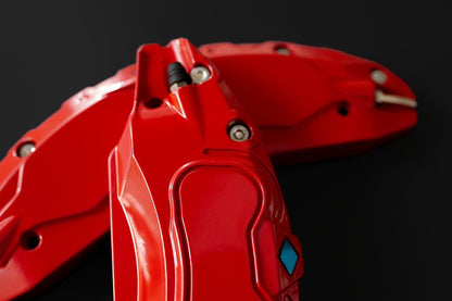 Tesla Model 3 Brake Caliper Covers Aluminum Front & Rear RED 17-23 (4PCS)