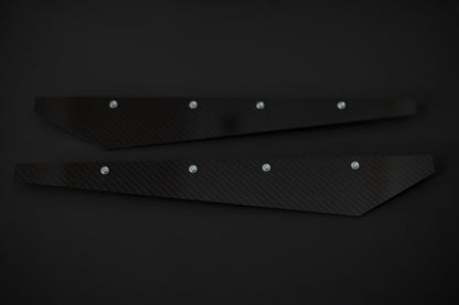 BMW Carbon Fiber Rear Bumper Splitter Extensions Gloss Wet (Rivets)