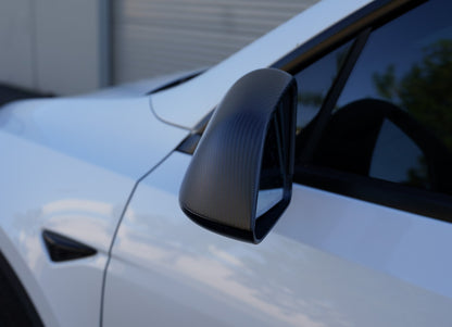 Tesla Model 3 Real Carbon Fiber Side Mirror Caps Covers Gloss & Matte CF