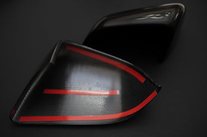 Tesla Model 3 Real Carbon Fiber Side Mirror Caps Covers Gloss & Matte CF