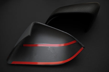 Tesla Model 3 Real Carbon Fiber Side Mirror Caps Covers Gloss & Matte CF