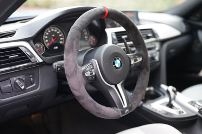 BMW F-Series Alcantara Suede Steering Wheel Cover DIY (Red Stripe)