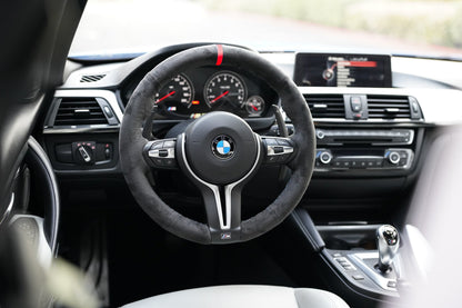 BMW F-Series Alcantara Suede Steering Wheel Cover DIY (Red Stripe)