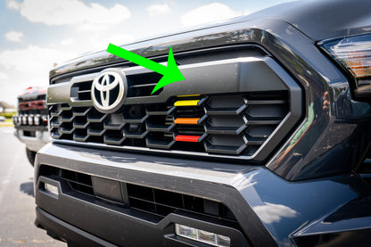 StickerFab Tri Color TRD Style Grille Emblem Version 2- 2024+ Tacoma / 2025+ 4Runner