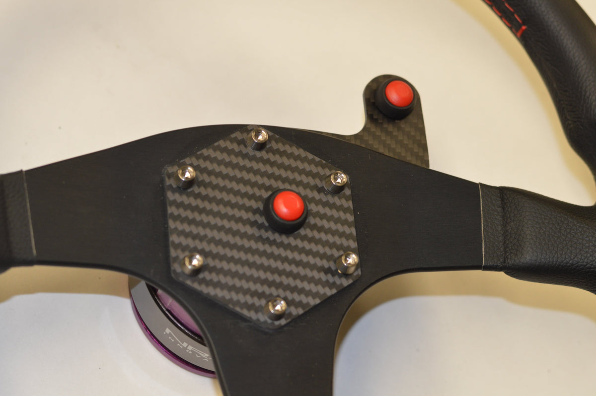 External Carbon Fiber Horn MOMO Button Kit with MATTE finish - Single Button