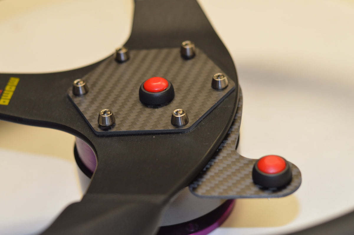 External Carbon Fiber Horn MOMO Button Kit with MATTE finish - Single Button