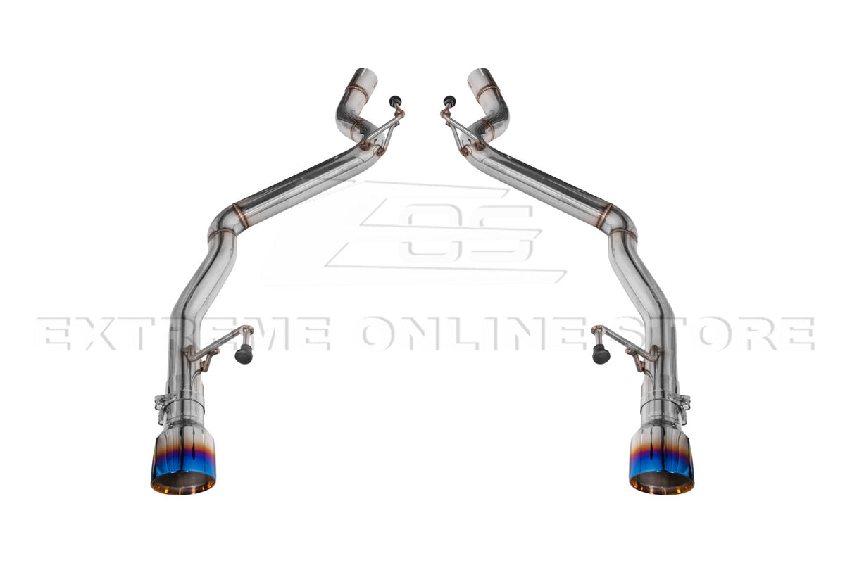 2024-Present Ford Mustang GT Muffler Delete Axle Back Dual Burnt Tips Exhaust