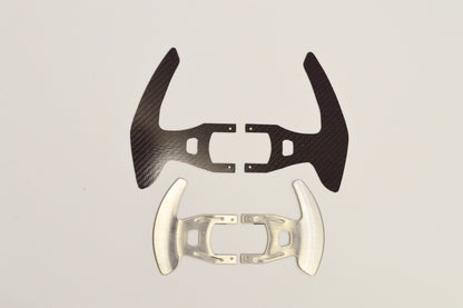 Real Carbon Fiber Farrari 458 styled Glossy Wheel Paddle Logitech G25/27/29 replacement