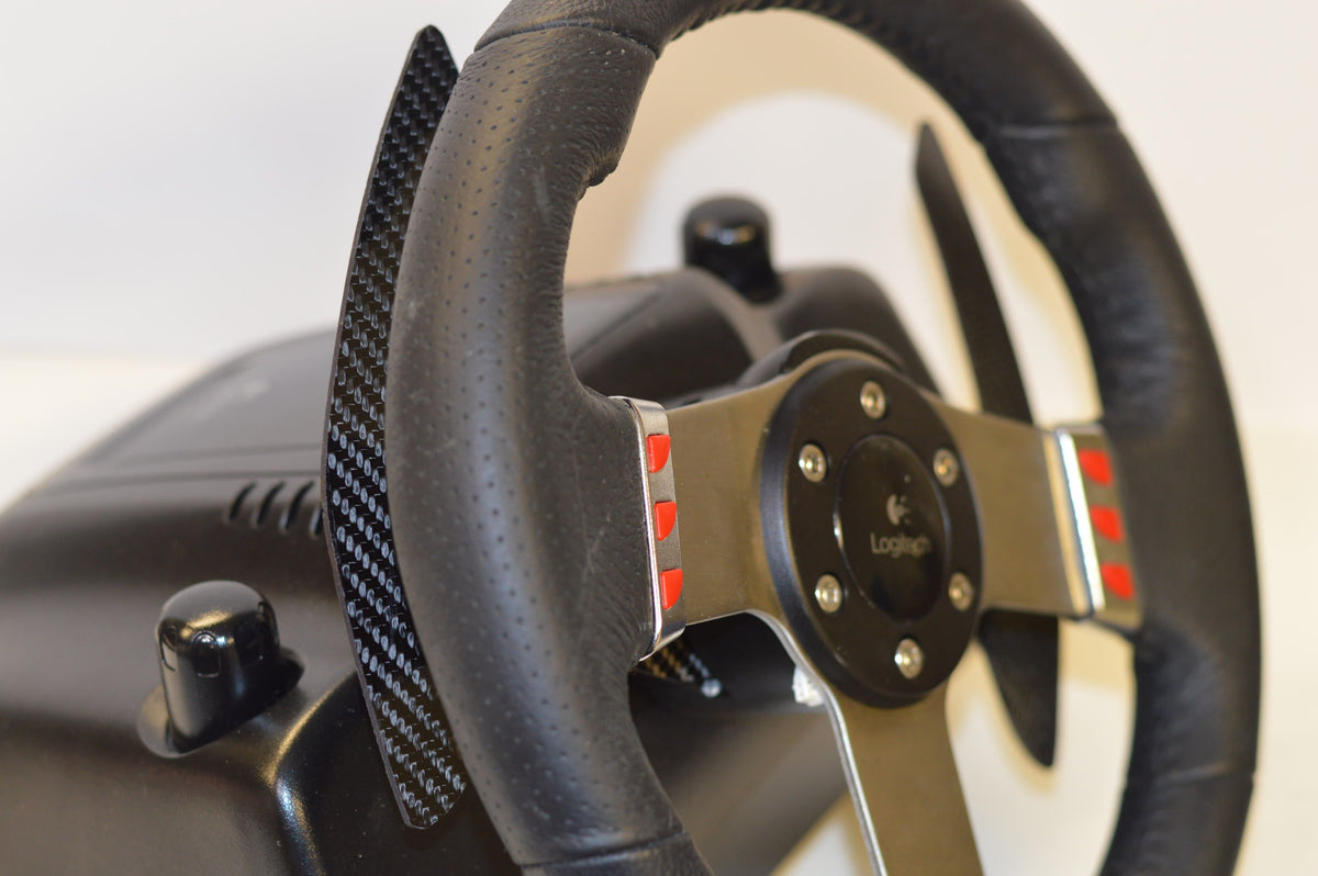 Real Carbon Fiber Farrari 458 styled Glossy Wheel Paddle Logitech G25/27/29 replacement