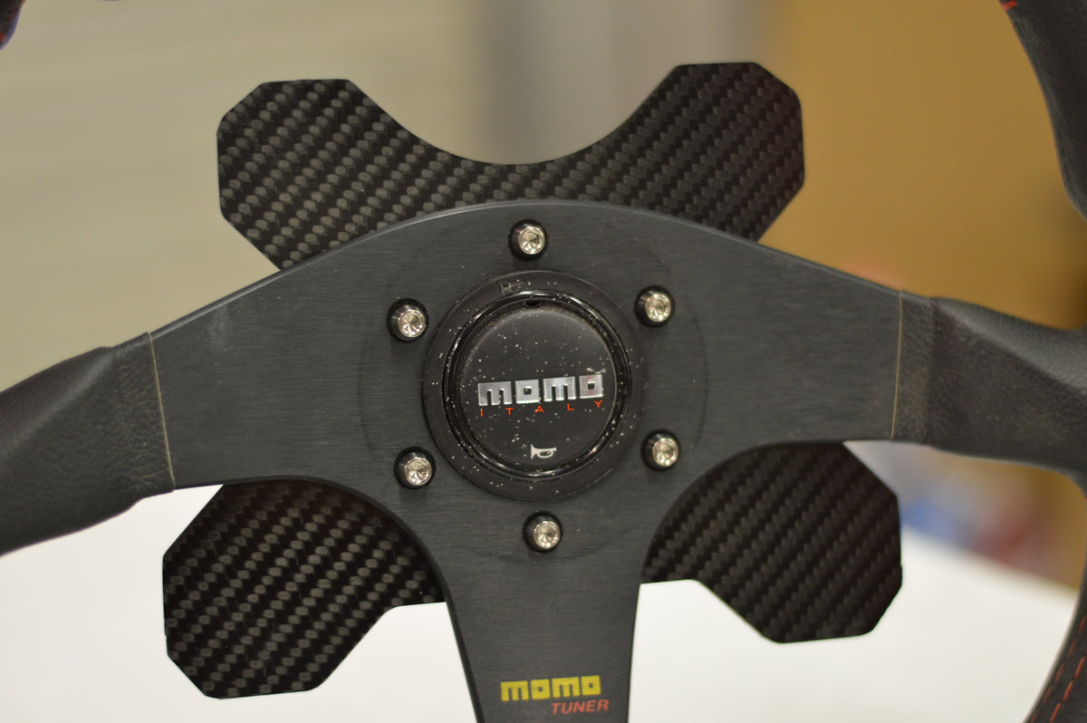 CARBON FIBER Steering Wheel Button Switch Plate for MOMO or 70mm bolt pattern