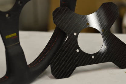 CARBON FIBER Steering Wheel Button Switch Plate for MOMO or 70mm bolt pattern