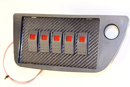 Double DIN Acura RSX 2002-2006 CARBON FIBER 5 ROCKER SWITCH PANEL