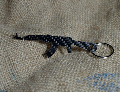 Carbon Fiber AK 47 Keychain