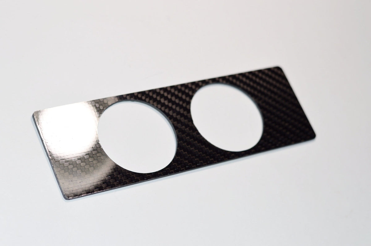 SINGLE DIN 52mm SOLID CARBON FIBER DOUBLE RADIO GAUGE IN DASH PANEL POD