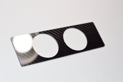 SINGLE DIN 52mm SOLID CARBON FIBER DOUBLE RADIO GAUGE IN DASH PANEL POD