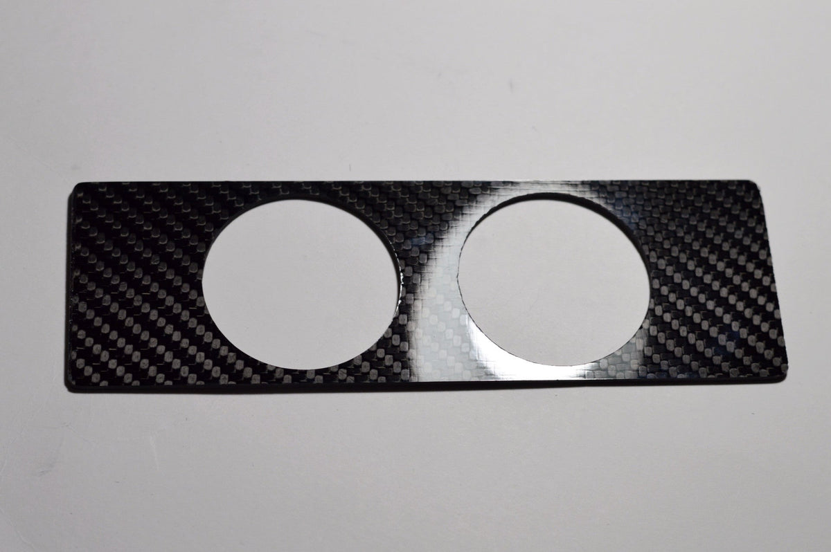 SINGLE DIN 52mm SOLID CARBON FIBER DOUBLE RADIO GAUGE IN DASH PANEL POD