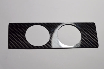 SINGLE DIN 52mm SOLID CARBON FIBER DOUBLE RADIO GAUGE IN DASH PANEL POD
