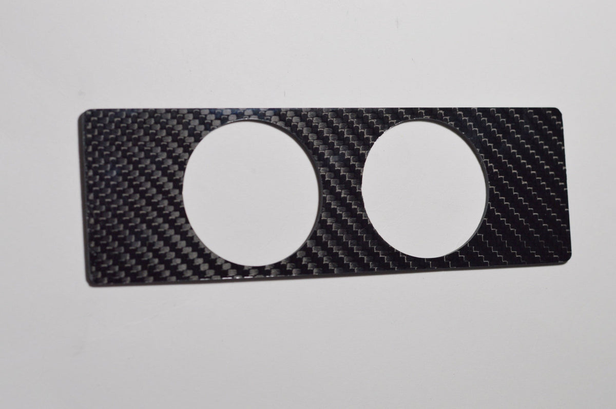 SINGLE DIN 52mm SOLID CARBON FIBER DOUBLE RADIO GAUGE IN DASH PANEL POD