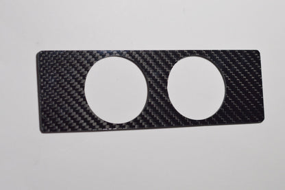 SINGLE DIN 52mm SOLID CARBON FIBER DOUBLE RADIO GAUGE IN DASH PANEL POD