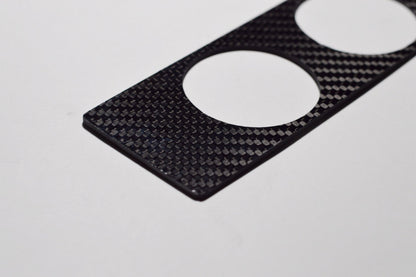 SINGLE DIN 52mm SOLID CARBON FIBER DOUBLE RADIO GAUGE IN DASH PANEL POD