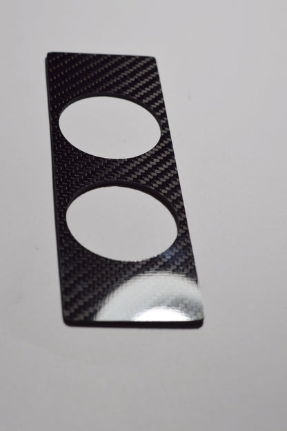 SINGLE DIN 52mm SOLID CARBON FIBER DOUBLE RADIO GAUGE IN DASH PANEL POD