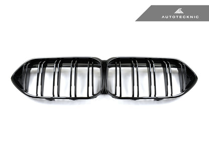 AutoTecknic Dual-Slats Gloss Black Front Grille - BMW F44 2-Series Gran Coupe