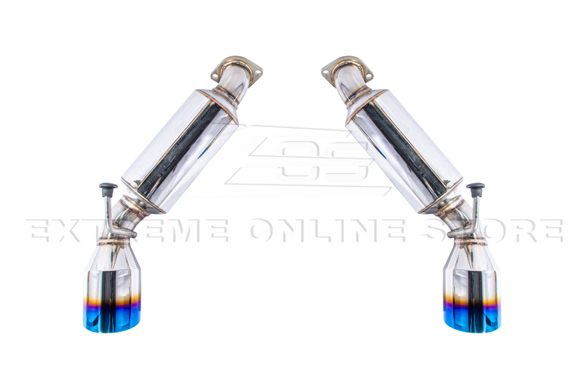2014-2016 Infiniti Q60 Muffler Axle Back Burnt Tips Exhaust