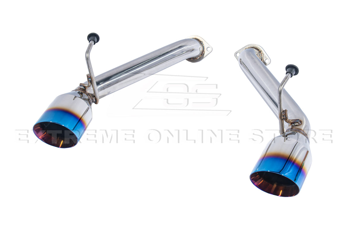 2009-2021 Nissan 370Z Z34 Muffler Delete Axle Back Burnt Tips Exhaust