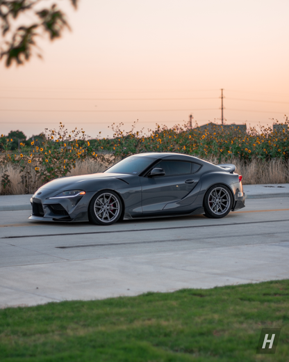 AG Style Carbon Fiber Side Skirt Extensions - A90 Supra