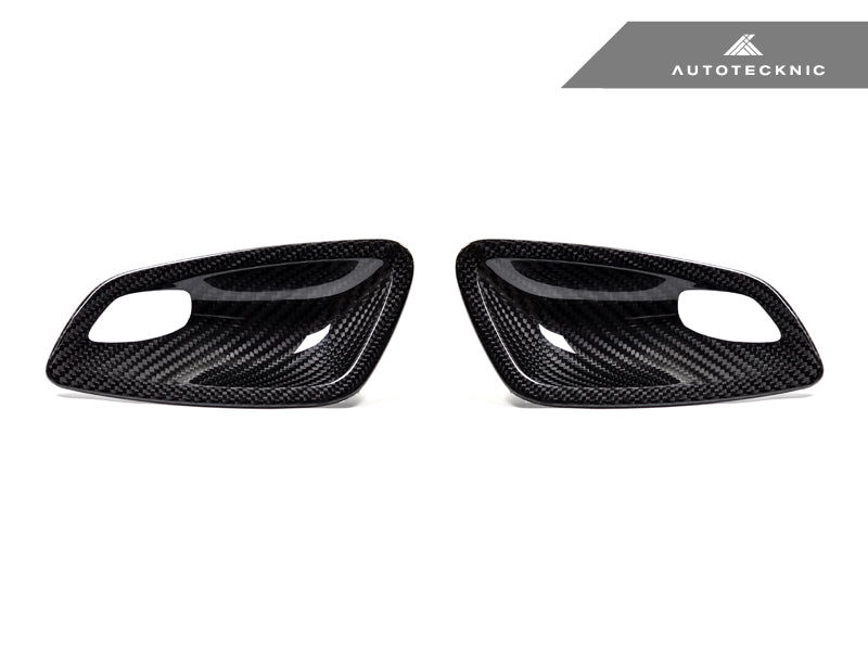 AutoTecknic Dry Carbon Interior Door Handle Trim Set - BMW E82 1M | 1-Series