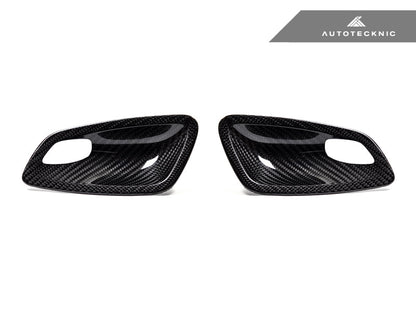 AutoTecknic Dry Carbon Interior Door Handle Trim Set - BMW E82 1M | 1-Series
