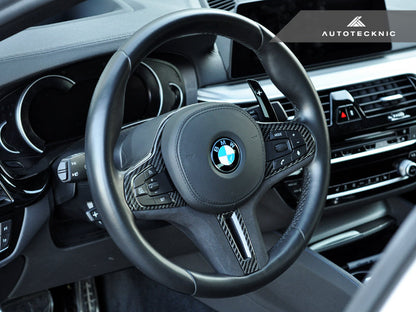 AutoTecknic Carbon Alcantara Steering Wheel Trim - BMW G11/ G12 7-Series