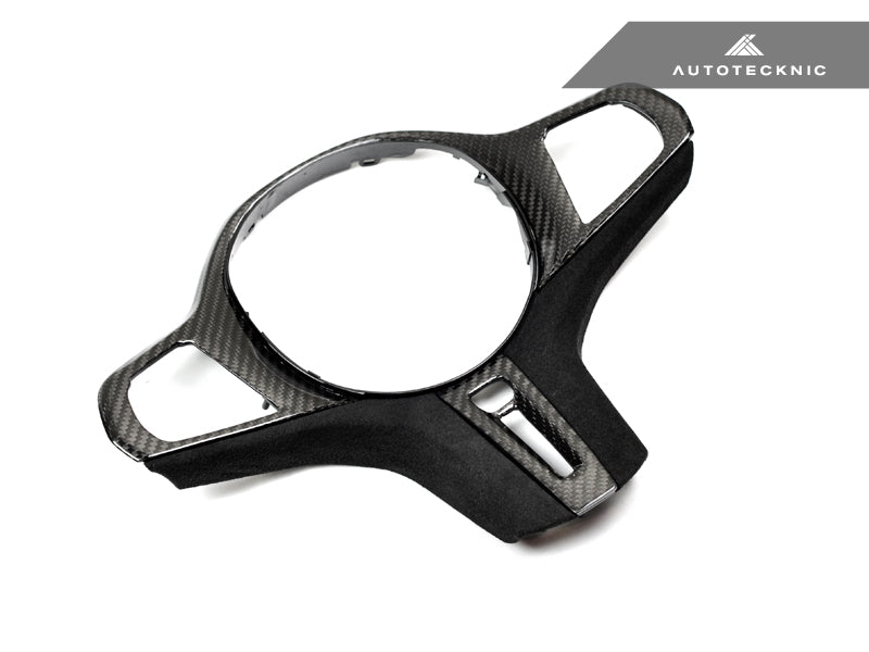 AutoTecknic Carbon Alcantara Steering Wheel Trim - BMW F95 X5M | F96 X6M