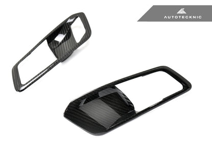 AutoTecknic Dry Carbon Interior Door Handle Trim Set - BMW G80 M3