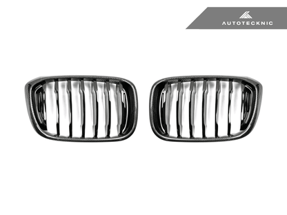 AutoTecknic Replacement Carbon Fiber Front Grille Set - BMW G01 X3 | G02 X4 Pre-LCI