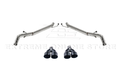 2020-Present Explorer Aviator V6 Muffler Delete Black Tip Axle Back Exhaust