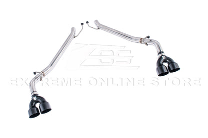 2020-Present Explorer Aviator V6 Muffler Delete Black Tip Axle Back Exhaust