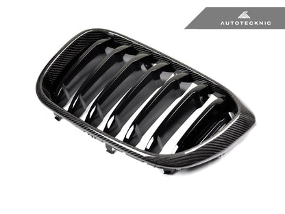 AutoTecknic Replacement Carbon Fiber Front Grille Set - BMW G01 X3 | G02 X4 Pre-LCI
