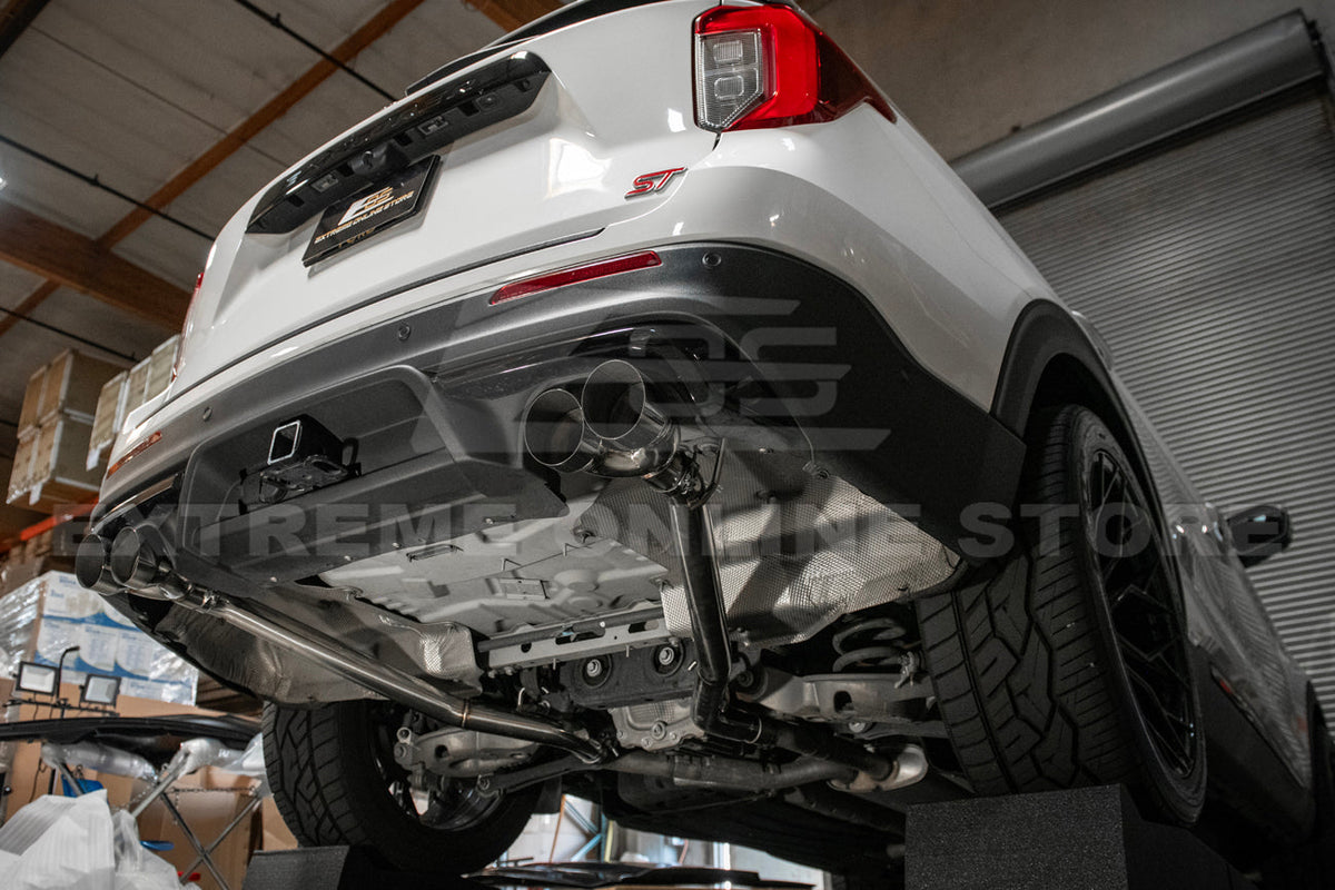 2020-Present Explorer Aviator V6 Muffler Delete Black Tip Axle Back Exhaust