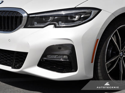 AutoTecknic Dry Carbon Front Bumper Trim - BMW G20 330I M-Sport Pre-LCI