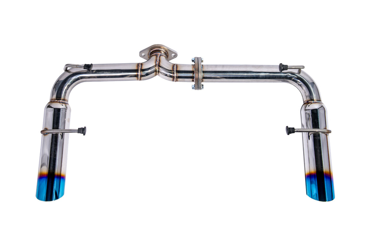 2022-Present Toyota GR86 Subaru BRZ BOSO Style Muffler Delete Burnt Tip Cat Back Exhaust