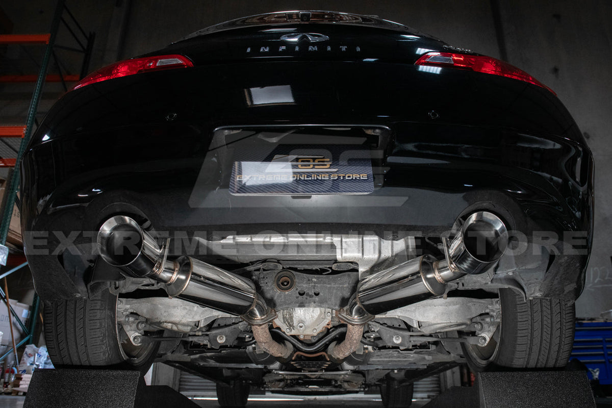 2014-2016 Infiniti Q60 Muffler Axle Back Dual Tips Exhaust