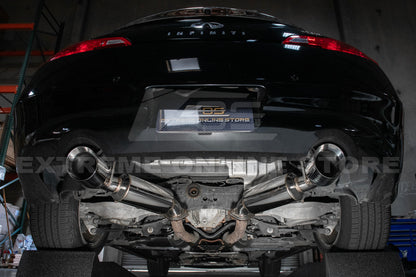 2014-2016 Infiniti Q60 Muffler Axle Back Dual Tips Exhaust