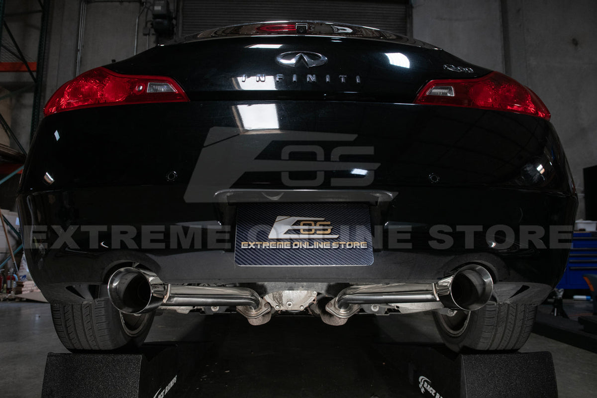 2014-2016 Infiniti Q60 Muffler Delete Axle Back Dual Tips Exhaust
