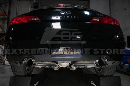 2014-2016 Infiniti Q60 Muffler Delete Axle Back Dual Tips Exhaust