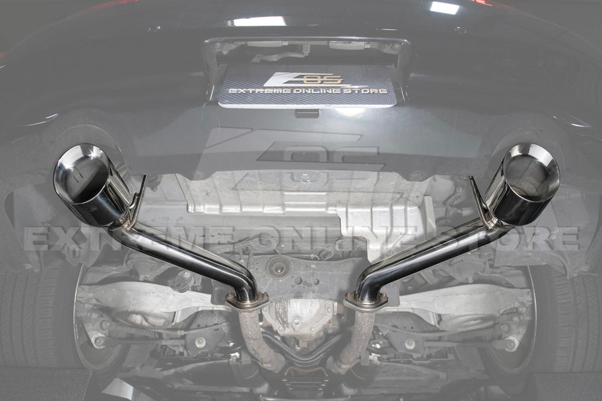 2014-2016 Infiniti Q60 Muffler Delete Axle Back Dual Tips Exhaust