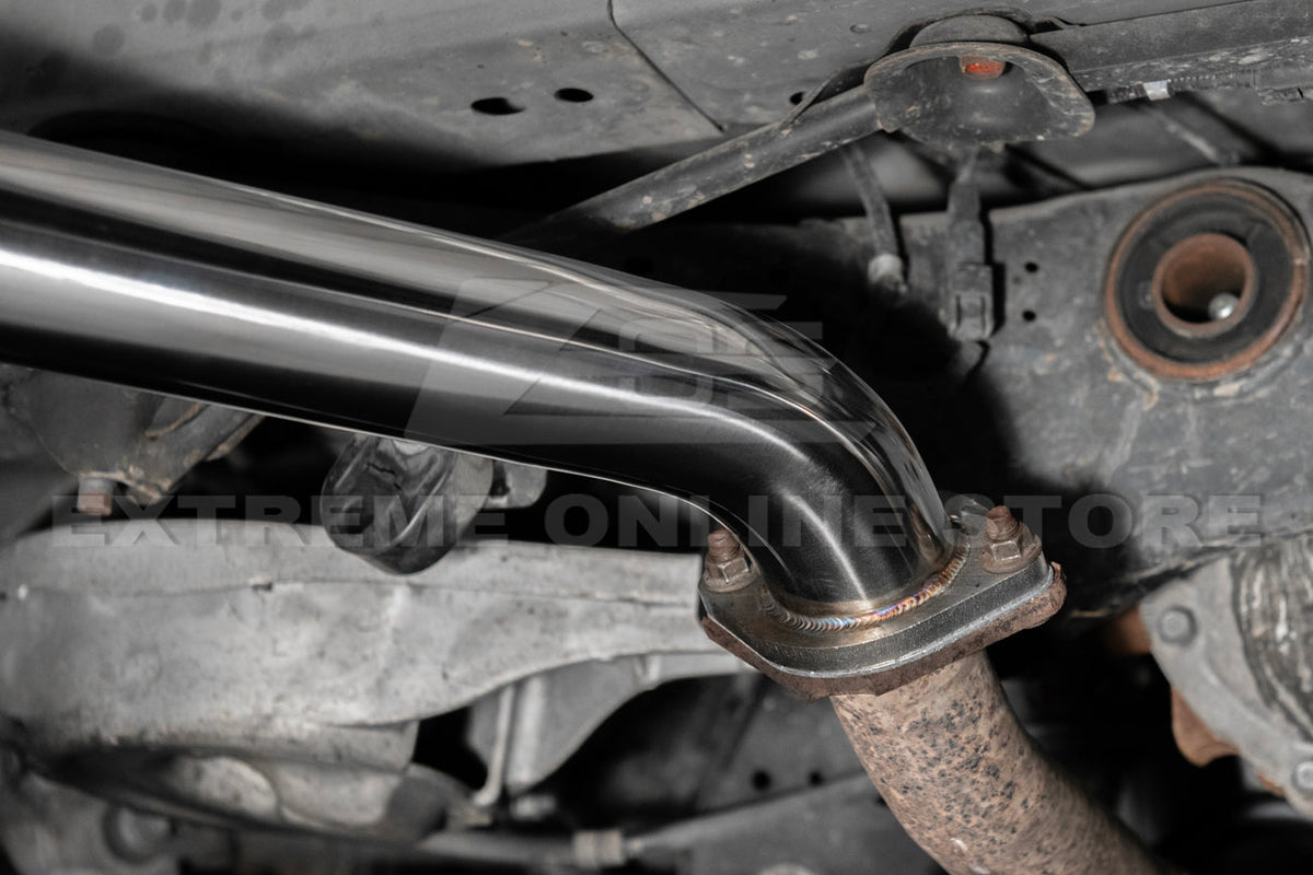 2014-2016 Infiniti Q60 Muffler Delete Axle Back Dual Tips Exhaust